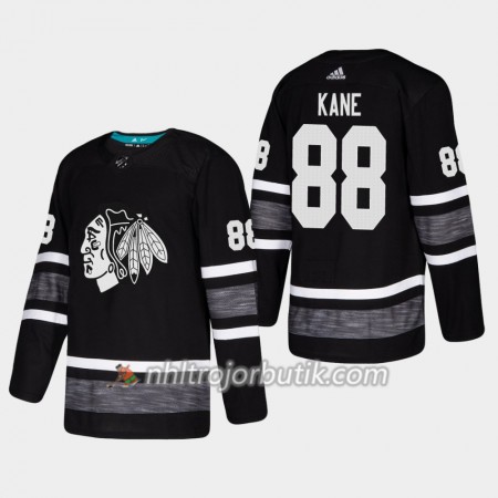 Män Ishockey Chicago Blackhawks tröja Patrick Kane 88 Svart 2019 All-Star Adidas Authentic